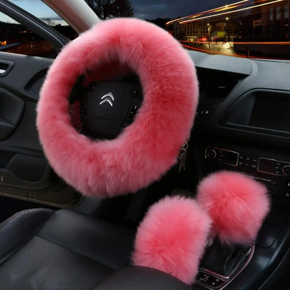 Зимний теплый чехол для руля автомобиля из