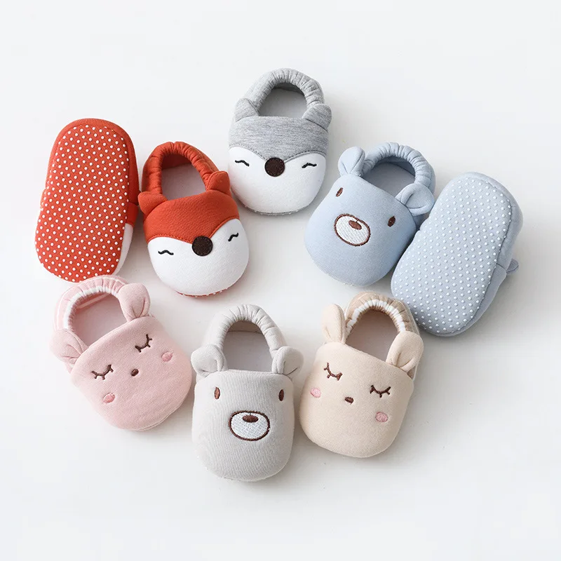 
For Chubby Little Feet 3D Cute Cartoon Design Silicone Grip Floor Baby Thermal Shoe Socks 