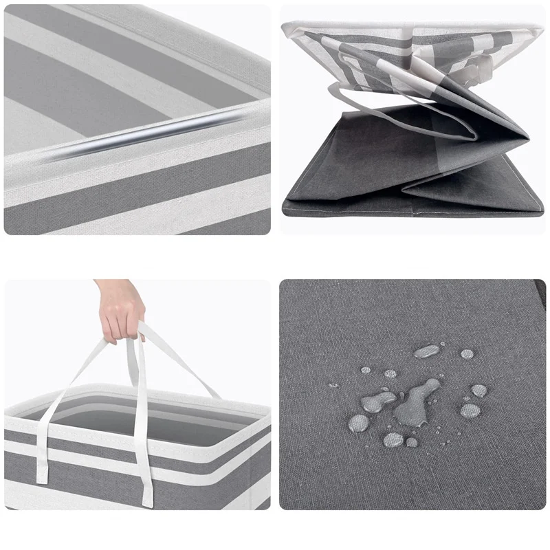 Collapsible Laundry Basket with Carry Handles Popup Laundry Hamper for Kids Room