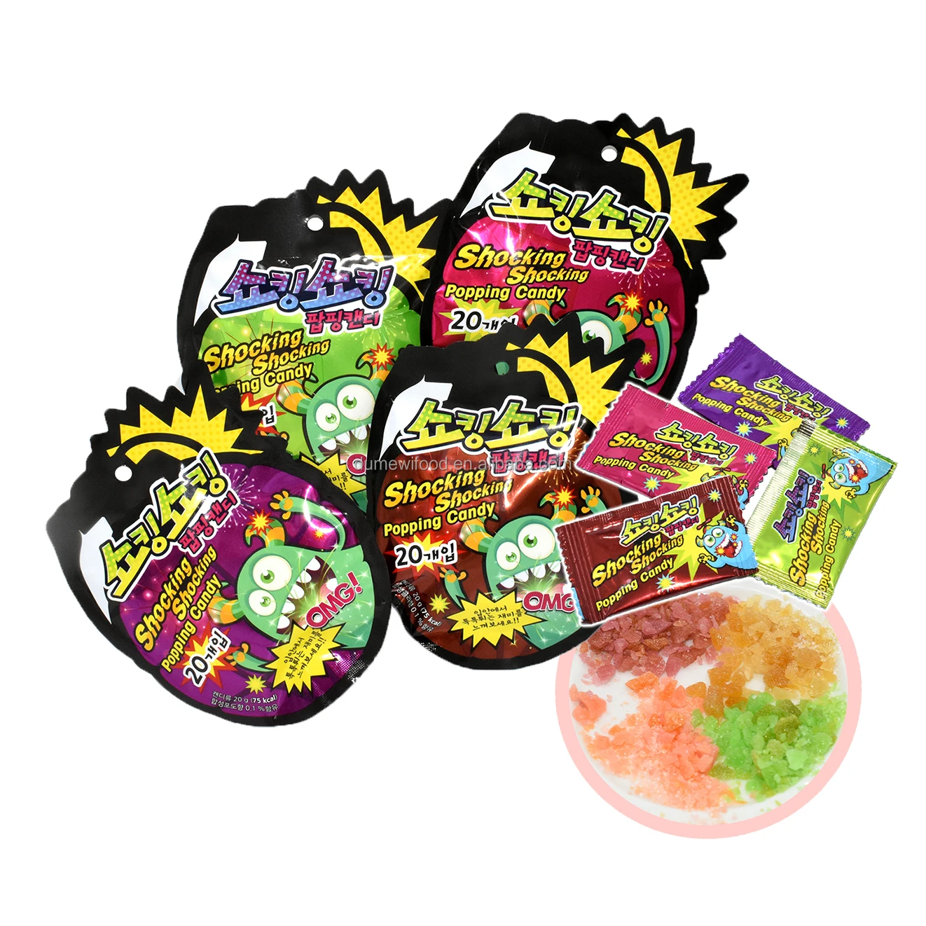 1g 20pcs mini colorful Fruity Magic Popping rock pop Candy