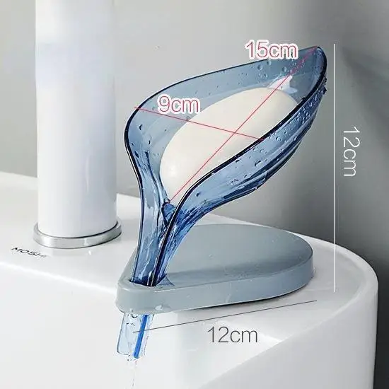 Leaf Shape Soap Dishes for Bathroom with Drainage Decorative Durable Plastic Soap Dish Easy Cleaning and Quick Dry Soap Holders