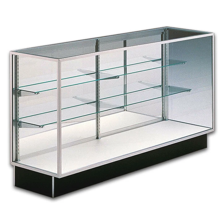 Wholesale Full Vision Tempered Glass Showcase Display Case For Retail Shops Display