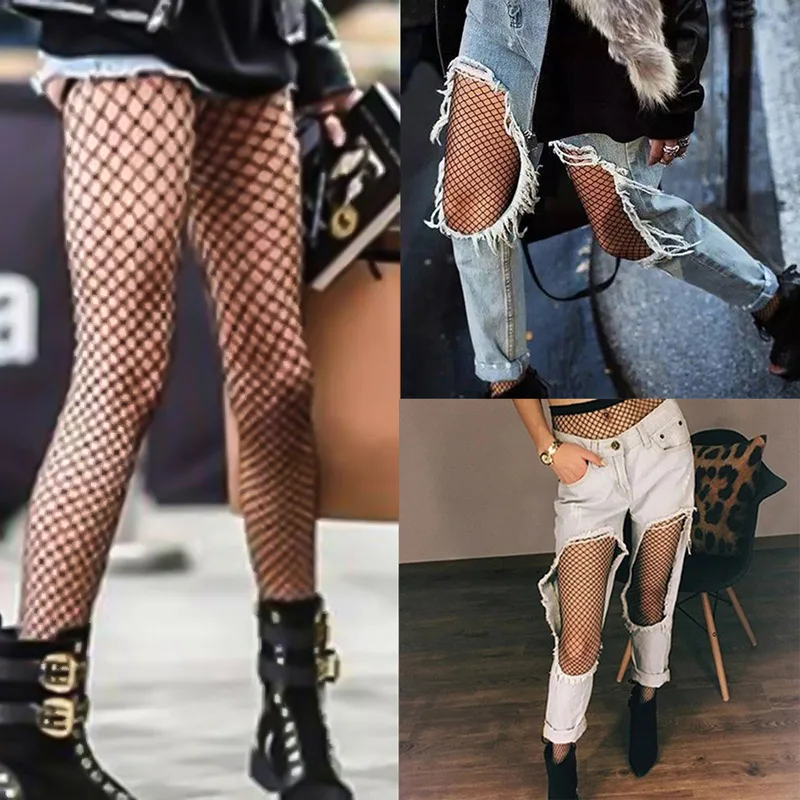 Wholesale elastic nylon sexy black stockings women fishnet pantyhose