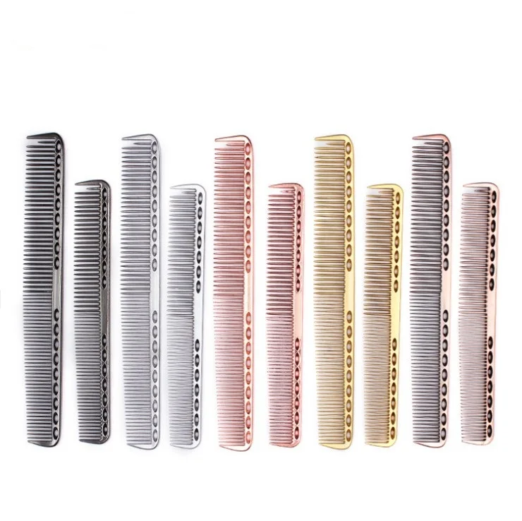 High Quality Wholesale Salon Custom Printed Heat Resistant Space Aluminum Hair Straightener Comb For Hairdressing