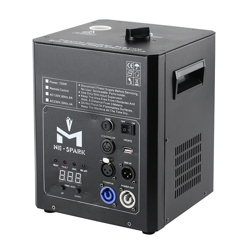 factory price  DMX 600 W cold fireworks spark machine for wedding dj party banquet Club concert show club bar events
