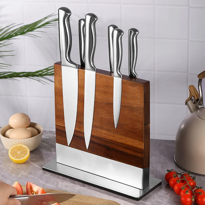 Home Kitchen Magnetic Knife Block knife holder stainless steel magnetic knife holder with Strong Enhanced Magnets