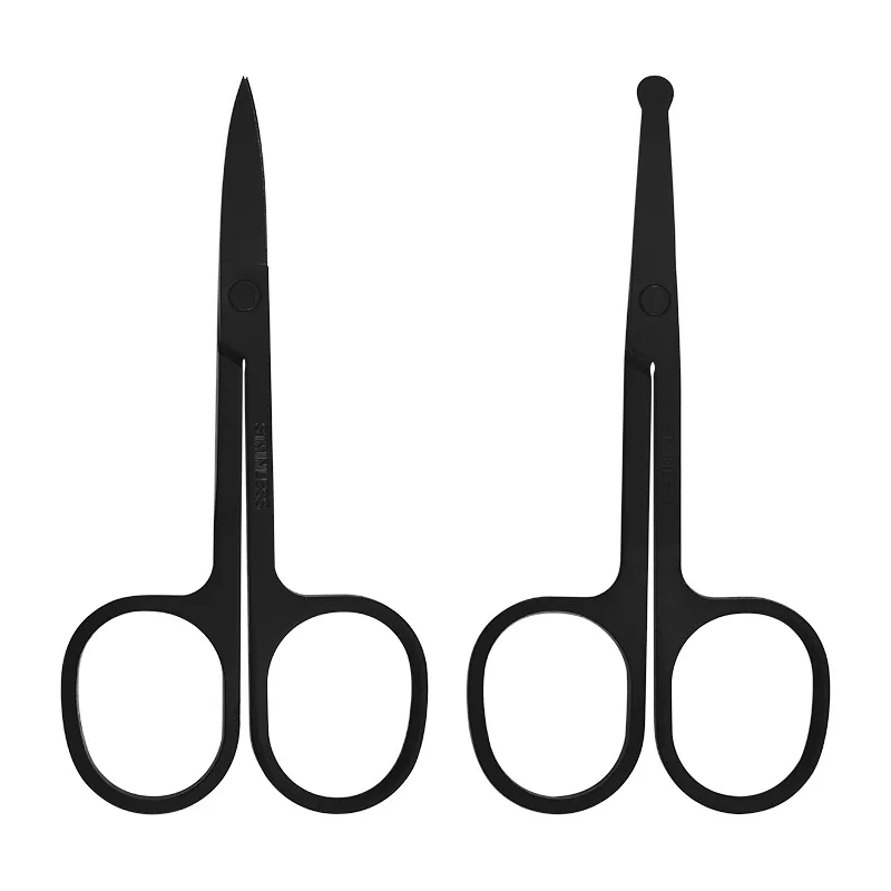 Curved and Rounded Safety Tip Facial Hair Small Eyebrow Grooming Scissors for Men Women - Eyebrow, Nose Hair, Mustache