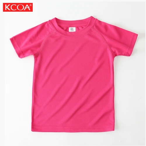 Short Sleeve Screen Printing Embroidered Customized Printing Solid Kids T Shirt