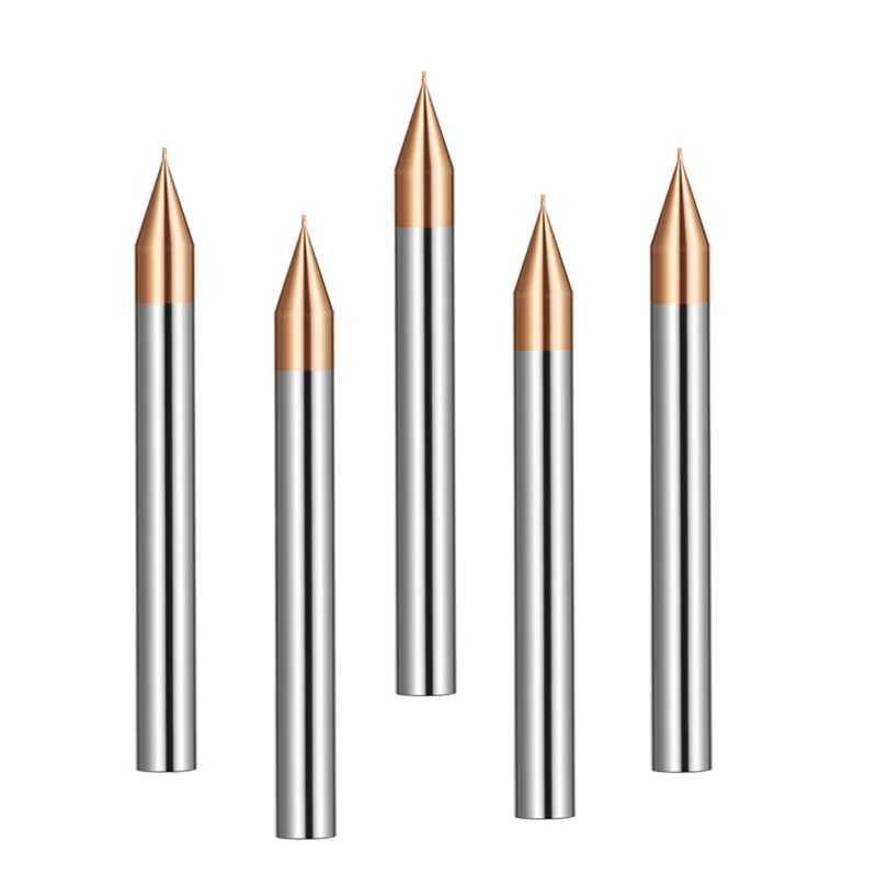 2 Flutes HRC55 HRC60 HRC65 Carbide Micro Ball Nose End Mill CNC Cutting Tool Router Bit Fresas Flat Milling Cutter