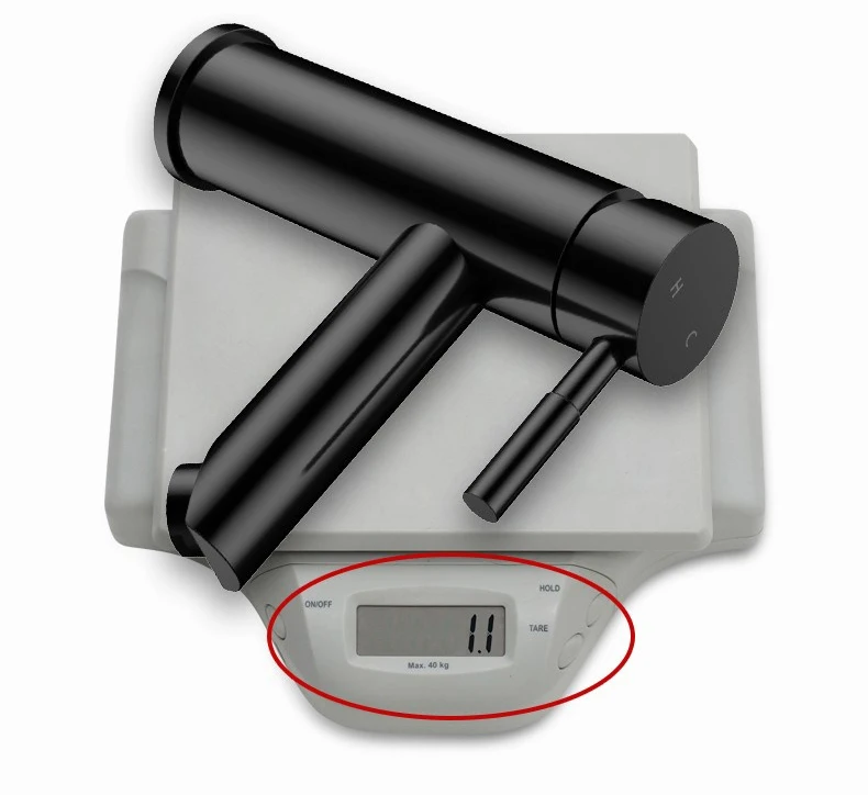 Traditional Matte Black Single Hole 304 Stainless Steel Washbasin Taps Hot Cold Bathroom Basin Faucet