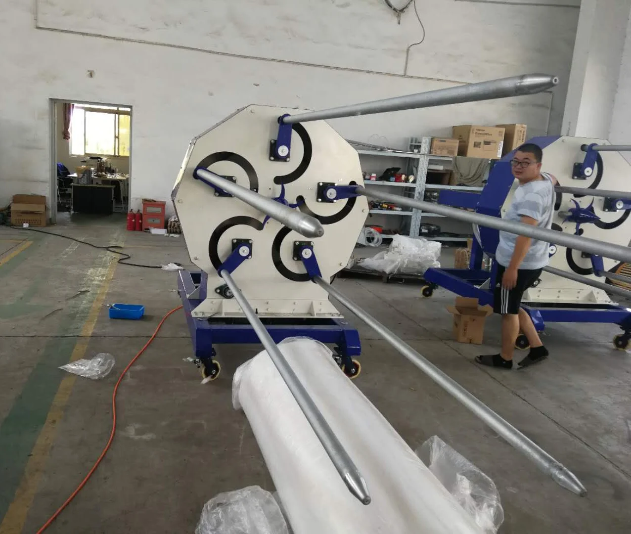 conveyor belt polyester wadding roll compression packing machine