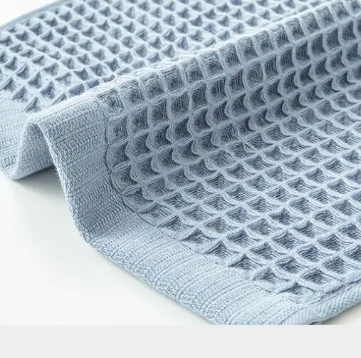 Silver Ion Fiber Cotton Antibacterial Face Hand Bath Waffle Towels Set Custom Logo Drying Technique Manufactured By Factory