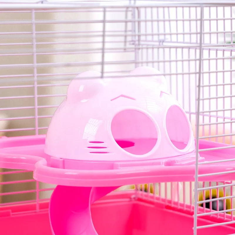 Fashion Two Tier Luxury Cat  Head Hamster Breathable Cage