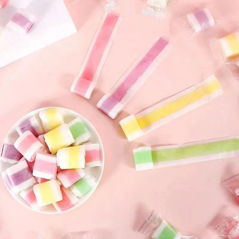 Best Selling Sweets Multi Color Fruit Roll Ups Candy Gummy Candy for Kids Jelly Candy