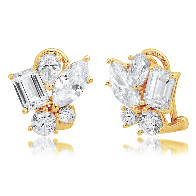 Серьги-гвоздики женские из серебра 925 пробы