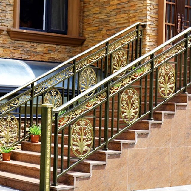 Modern Design Bracket Parts Indoor Stairs Case Aluminium Handrails Balustrade for Exterior Outdoor Flooring Aluminium Alloy