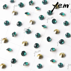 YEM Crystal Rhinestone Resin Stone SS6 SS8 SS10 SS12 SS14 SS16 SS45 Pointed Back Non Hot-fix Fancy Rhinestone