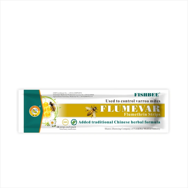 
Fishbee 10 strips FLUMEVAR flumethrin Strip varroa mite killer with Chinese herbal medicine extracts 