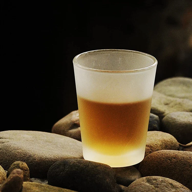 frosted glassware sublimation tequila shot glasses custom vodka glass tumbler glasses frosted shot glass