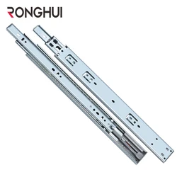 Ronghui 3-fold Full Extension Sliding Drawer Slide Push To Open Rebound Ball Bearing Slide Rails