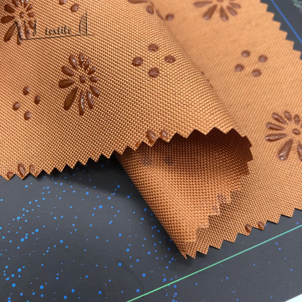 Hot selling Oxford cloth for bag rubber patch with flower