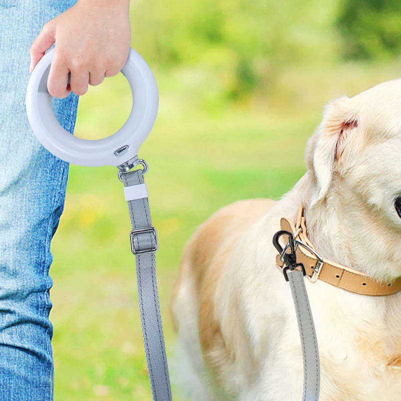Smart Dog Leash with Multi Color LED Lights USB Charger Leash Dog Training Retractable Leash Glowing Flashing