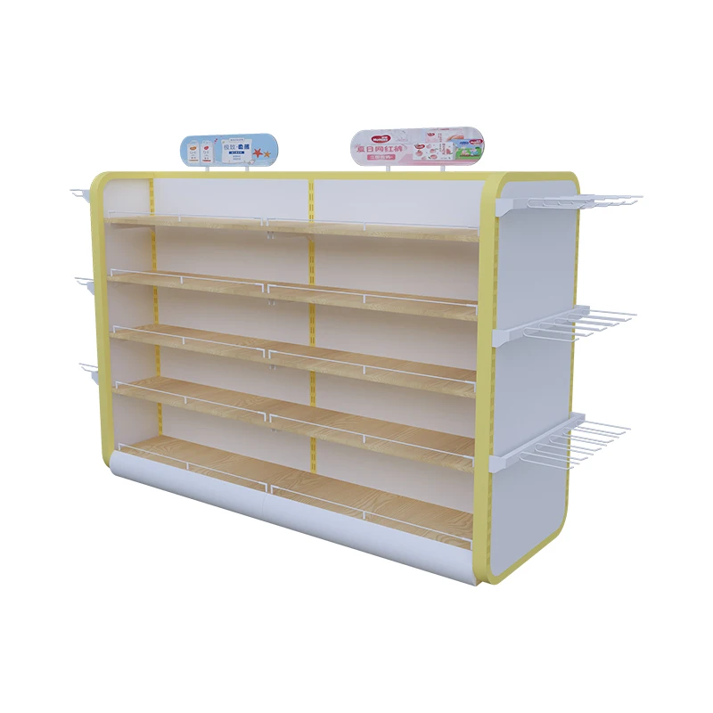 Baby shop shelves  Simple and beautiful Rack Display Shelf Metallic Customized Wood Store Style Stand