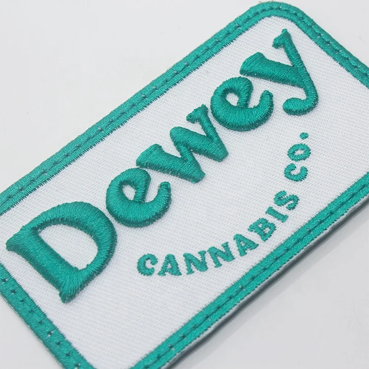 Iron On Fabric 3D Letters Logo Embroidered Labels Maker Garment Custom Embroidery Patches for Clothing