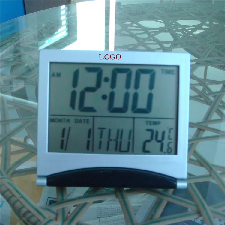 traveling calendar lcd music alarm digital gift clock