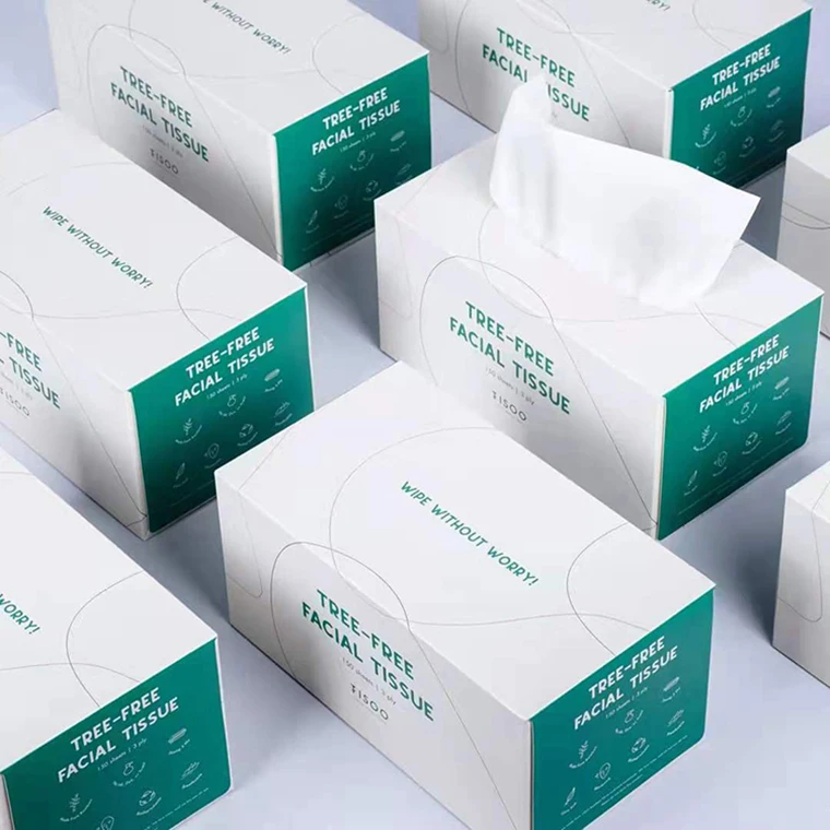 Wholesale Cheap 2 Ply Virgin Bamboo Pulp Carton Pop up Facial Tissue Paper for Home/ Car