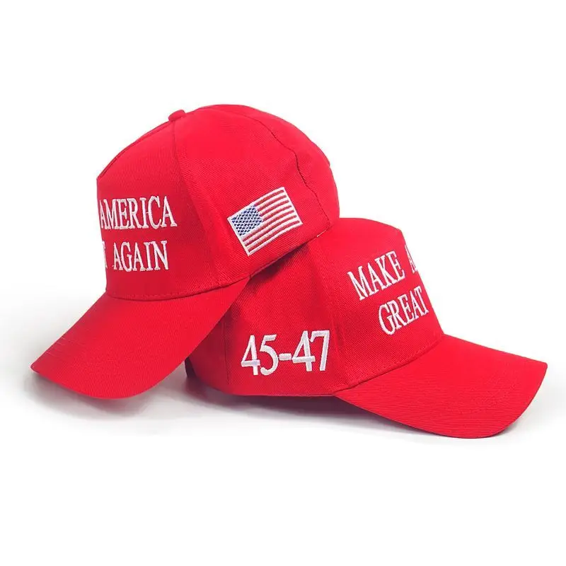 2024 American Election Red Hat Make Arerica Great Again Baseball Caps Embroidery Pure Cotton Snapback Cap