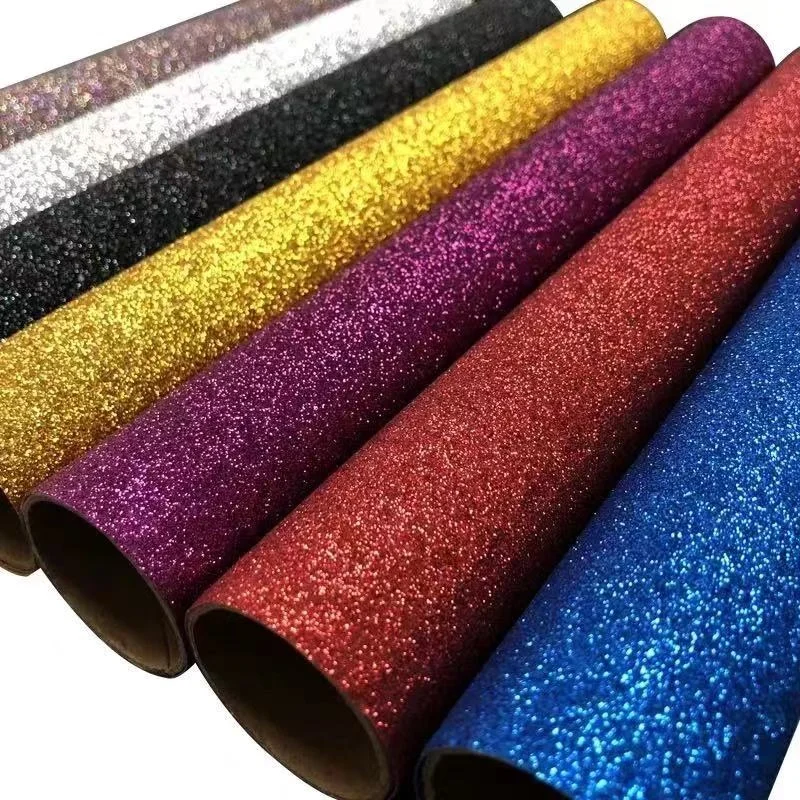 Korean Glitter Heat Transfer Vinyl Roll Glitter HTV Easy Weed And Peel For Clothing