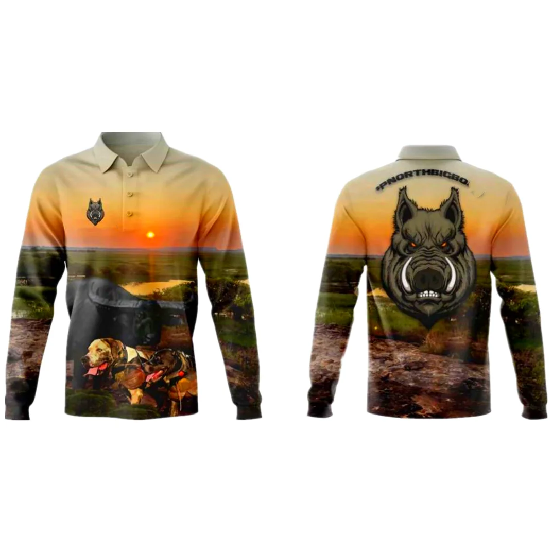 Custom uv protection fishing shirts spf 50 button up long sleeves fishing polo shirts unisex