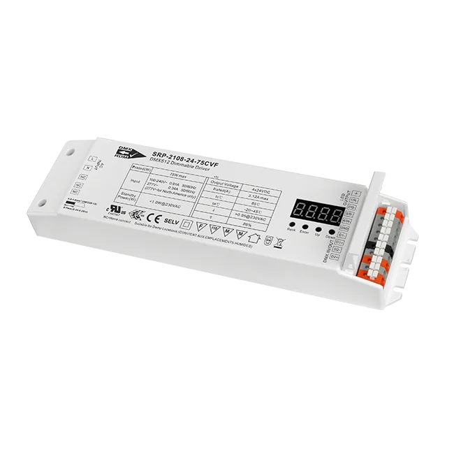 Sunricher 75W DMX & RDM LED Driver With 4 Channels 24 Constant Voltage Output