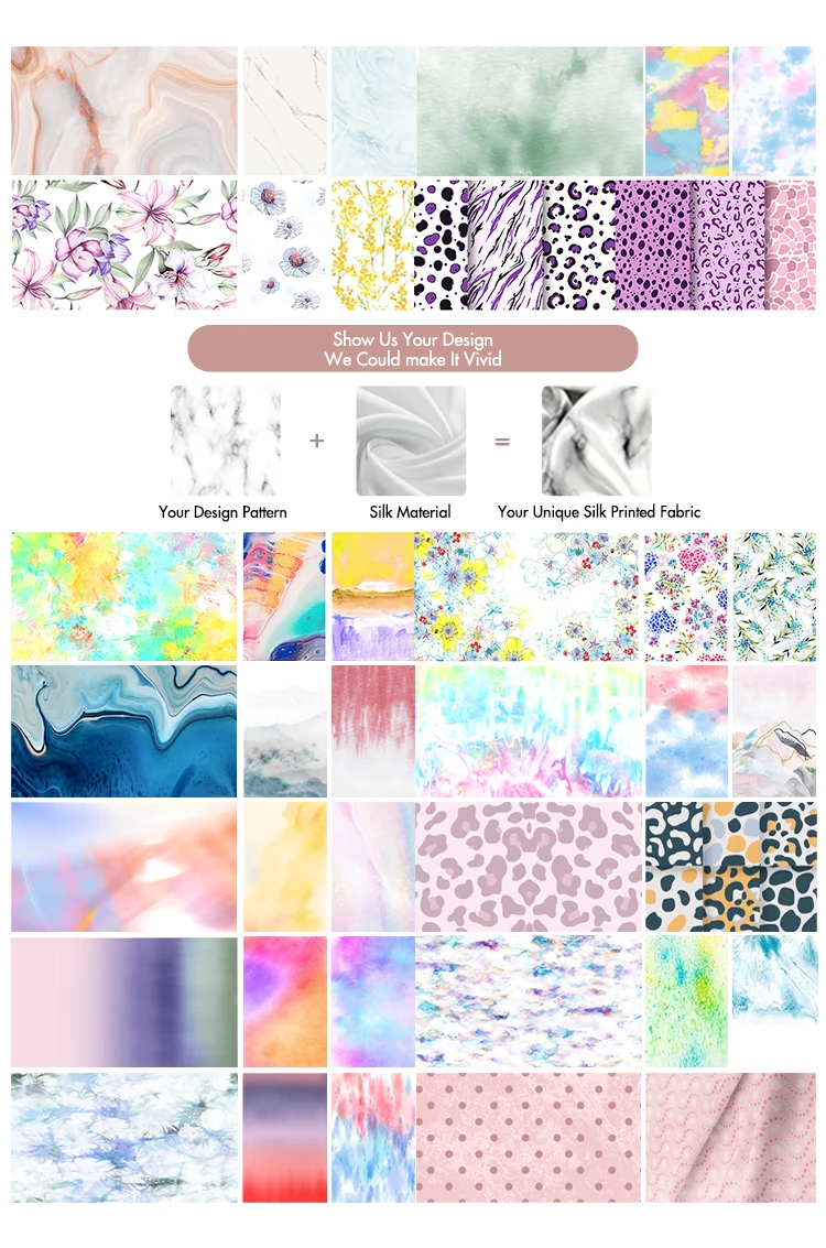 Factory Supply Wholesale Price Multiple Patterns Silk Fabric Designer Custom 100% Pure Mulberry Silk Fabric for Home Textile
