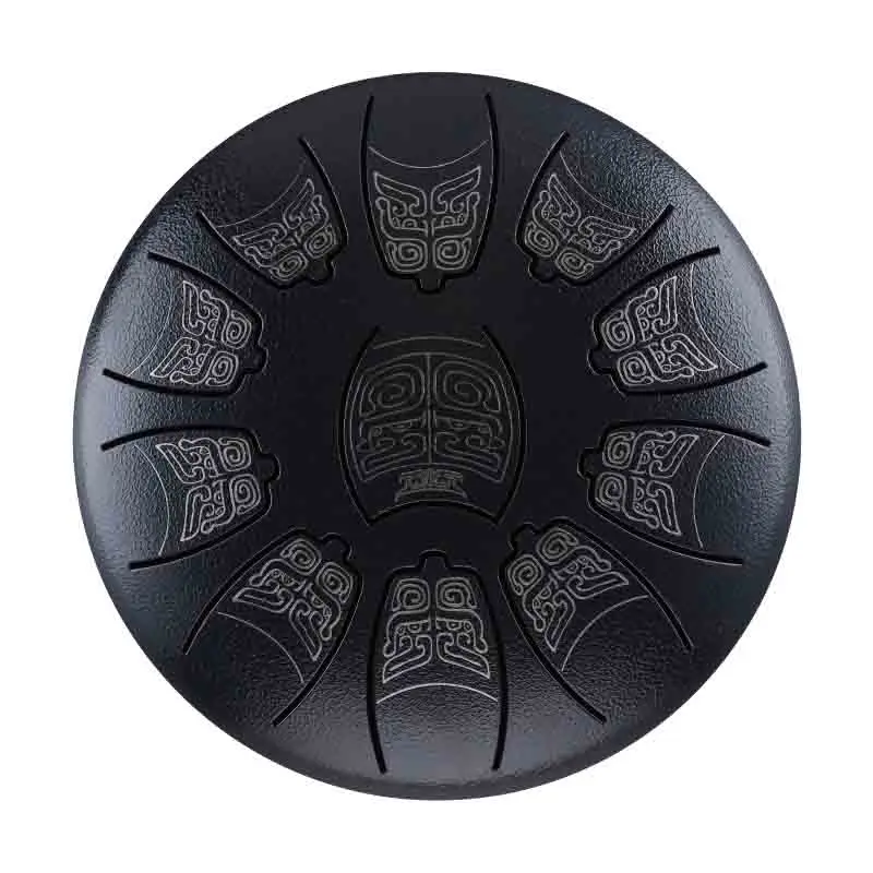 Made in China high cost performance engraving dark blue 6 inches 11 tongues Tank Handpan hank drum  Steel tongue drum
