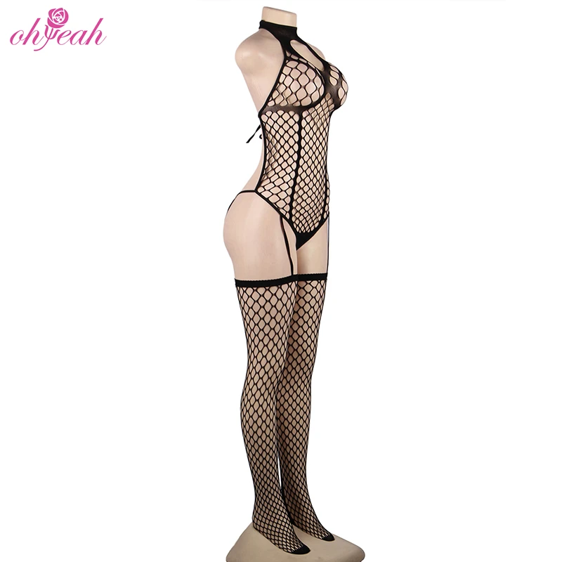 
Wholesale high quality nylon fishnet girls sexy nylon bodystocking 