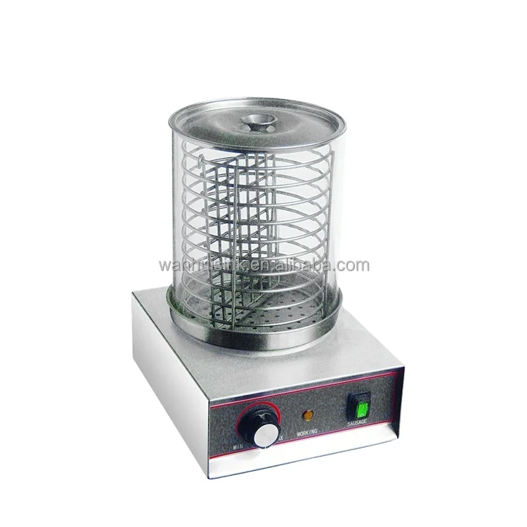 Commercial electric bread steam warmer sausage roller hot dog machine with bun warmer