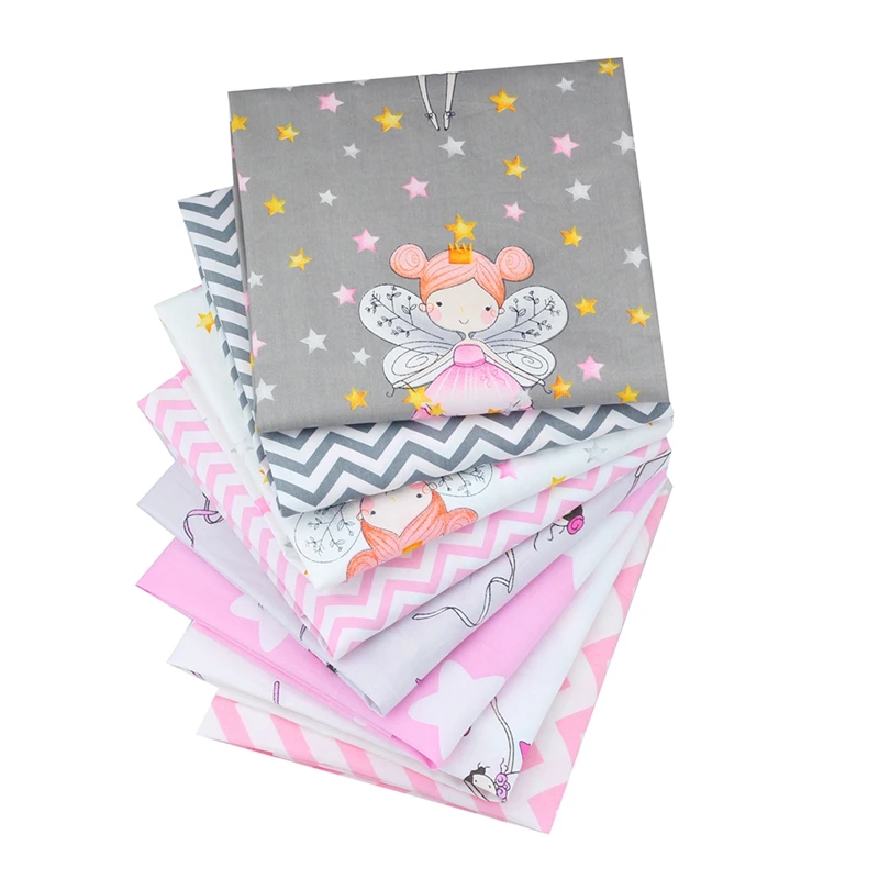 Yiwu cartoon pattern printing cotton DIY patchwork sewing girl clothes