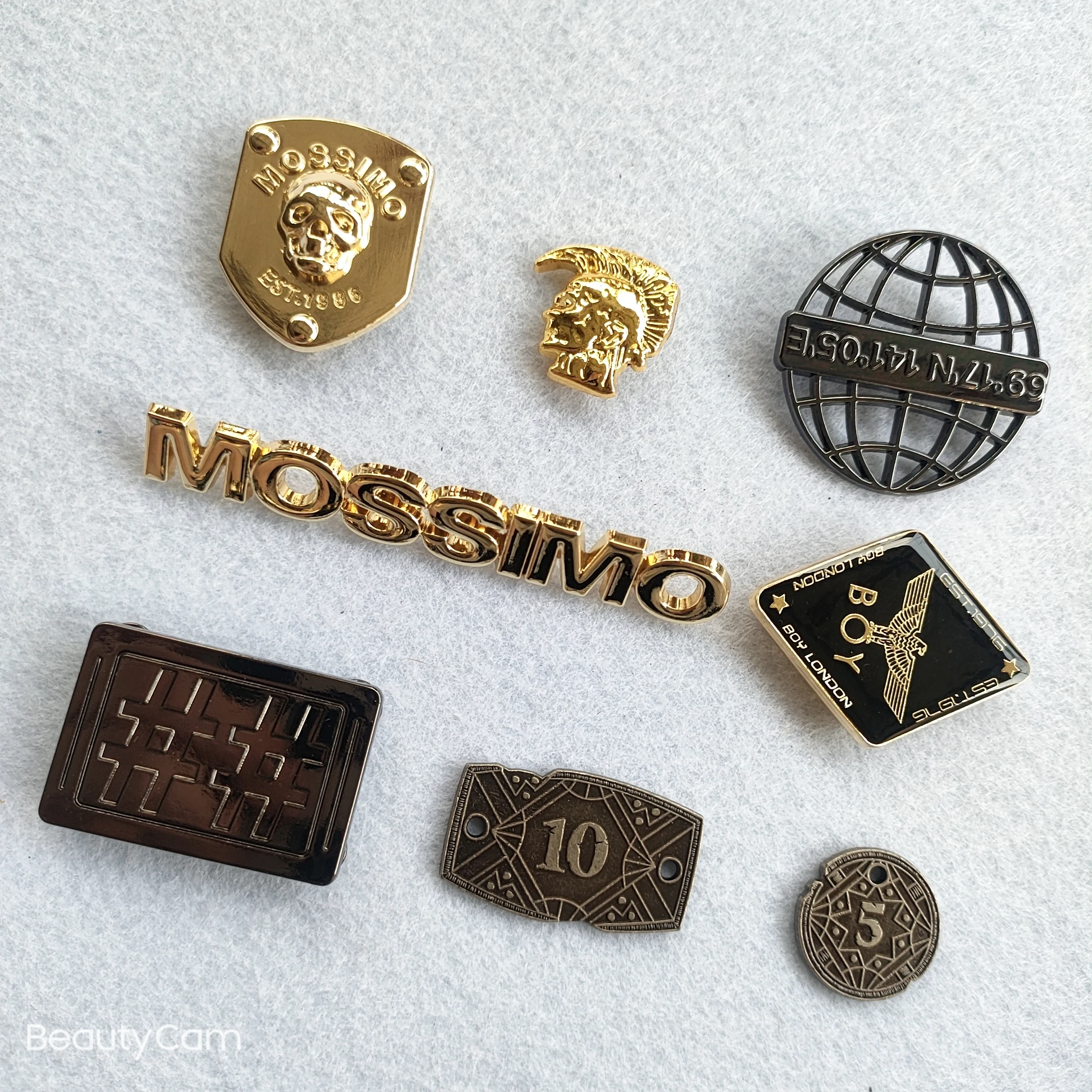 Factory wholesale custom self-adhesive metal logo badges for bicycle brand sports equipment accessories durable mark patch