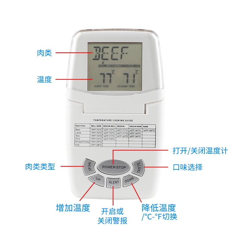 Wholesale Custom Kitchen Cooking Digital Home Wireless Meat Food Thermometers Thermometer For Cooking