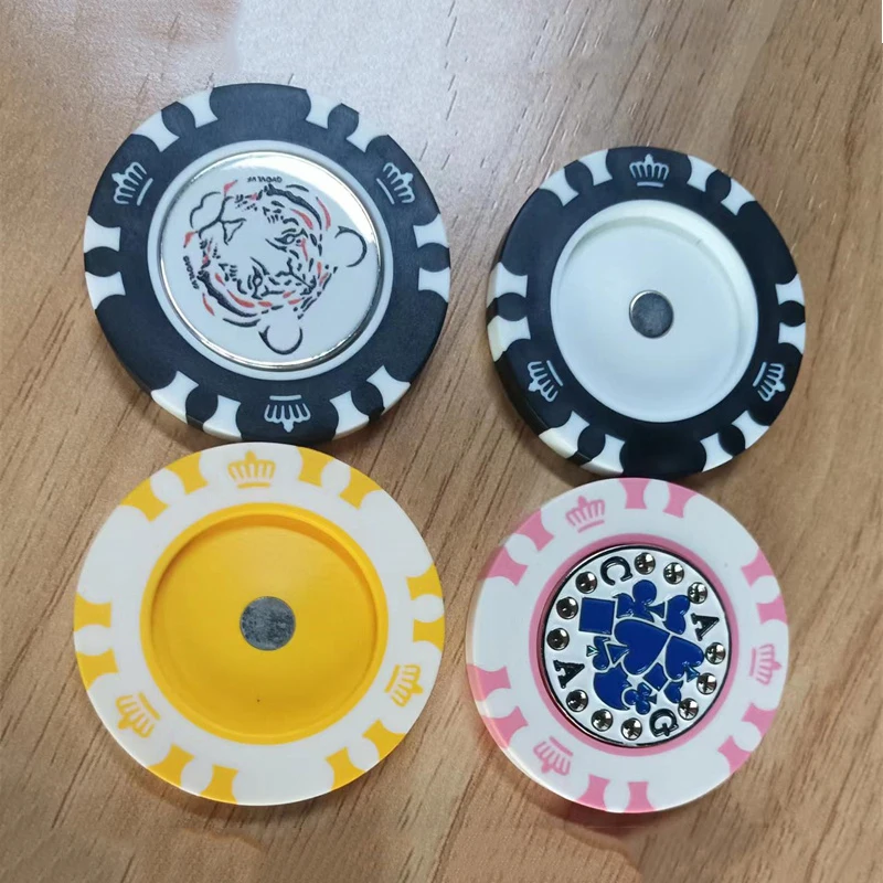 Custom Poker Chips Ball Marker 40mm Playing Card Golf Poker Chips for Gambling Casino Game