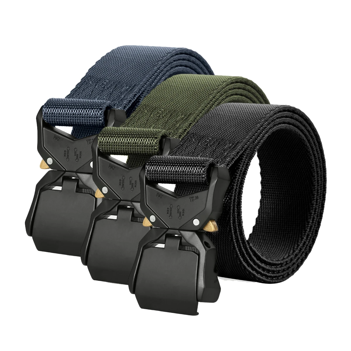 Ремень тактический Мужской из нейлоновой ткани, быстросъемный пояс с металлической пряжкой для охоты, походов, занятий спортом