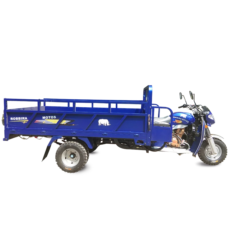 Popular gas reverse transmission cabin gasoline electric three-wheel cargo dump motorcycle