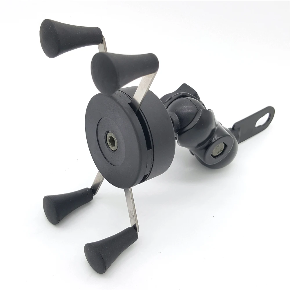 Aluminium Alloy +ABS x grip 3.5' to 6' motorcycle smartphone charger