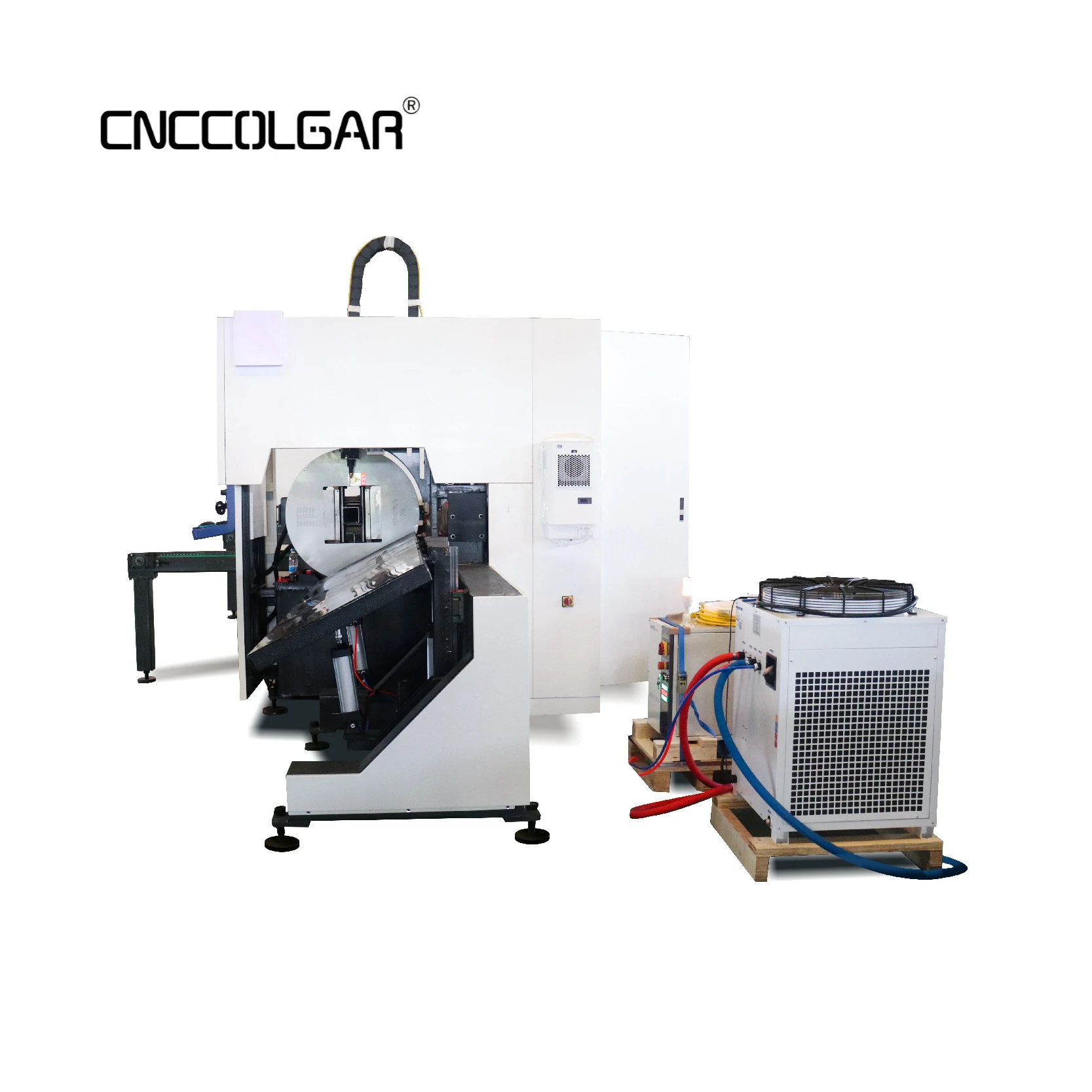 Industry 12kw steel laser pipe cutting machine with pneumatic rotary chucks tube laser cutting machine