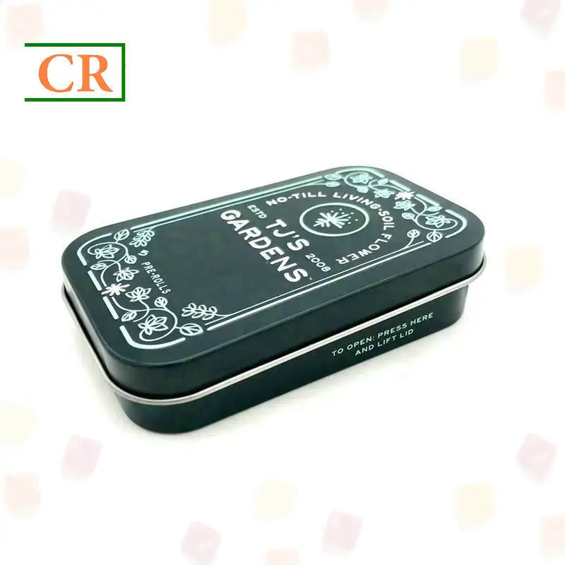 New Child Proof Tin Box for 4 Packs Half Gram Cigarette Packaging With Embossing and PS Insert
