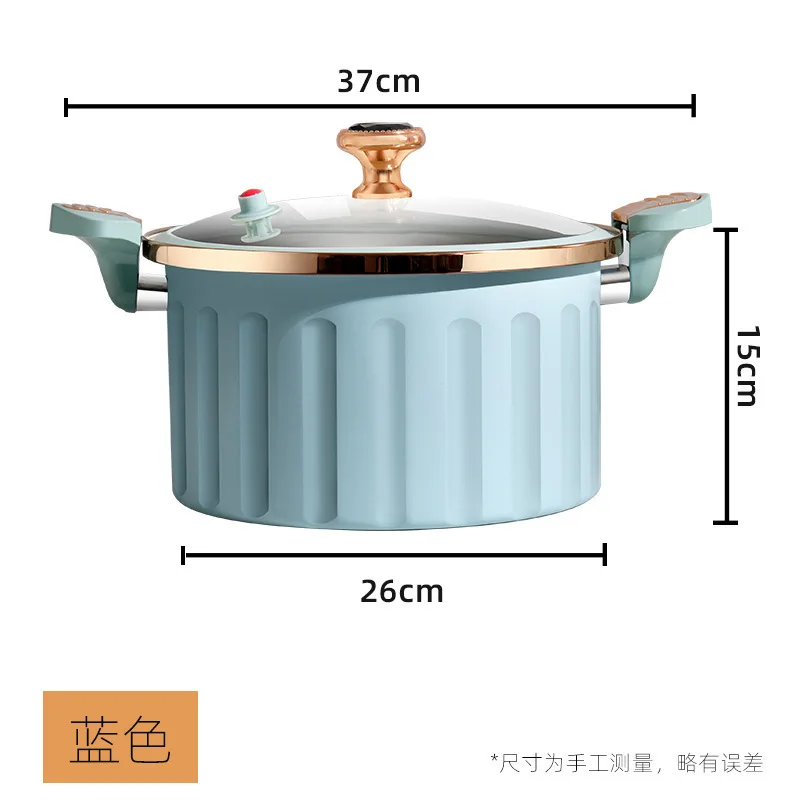 The kitchen uses a double bottom non-stick stainless steel miniature induction pressure cooker