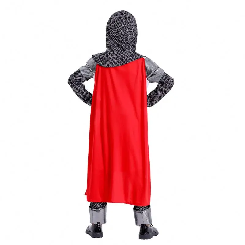 Kid Knight Cloak Boy Crusader Robe Medieval Knight Templar Costume Cosplay Renaissance Knight Outfit