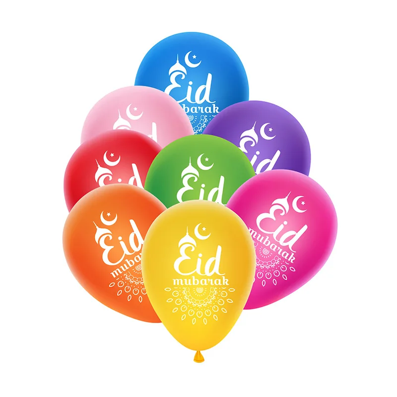 EID MUBARAK Latex Balloons Muslim Ramadan eid al-fitr Party Decoration Mixed Color Balloons